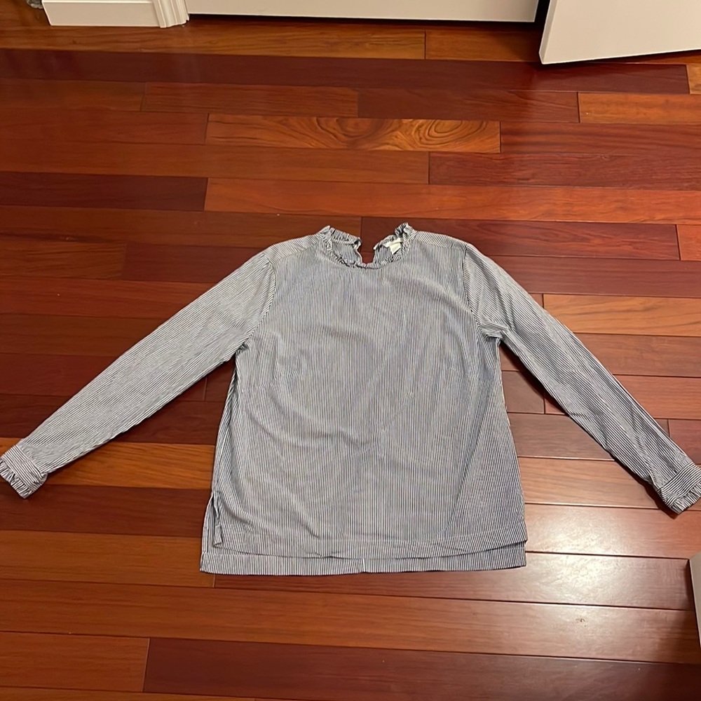 Navy and white striped blouse HM